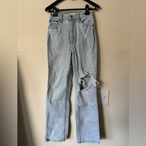 Abercrombie Curve Love Ultra High Rise 90s Straight Jean